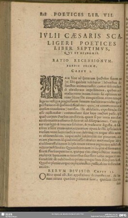 Julii Caesaris Scaligeri Poetices Liber Septimus, Qui Et Epinomis