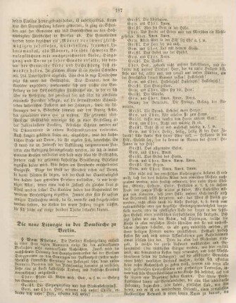 187-188 Die neue Liturgie in der Domkirche zu Berlin