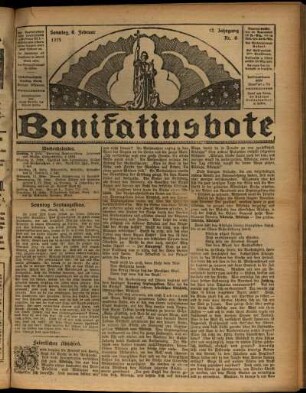 Erste Ausgabe vom Sonntag, den 08. Februar 1925.