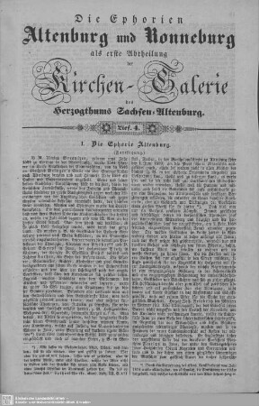 I. Die Ephorie Altenburg (Fortsetzung), Dobitzschen (Beschluß) : 4. Lieferung