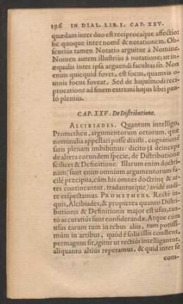 Cap. XXV. De Distributione.