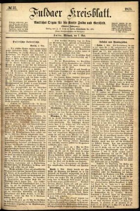 Ausgabe vom Mittwoch, den 07. Mai 1873.