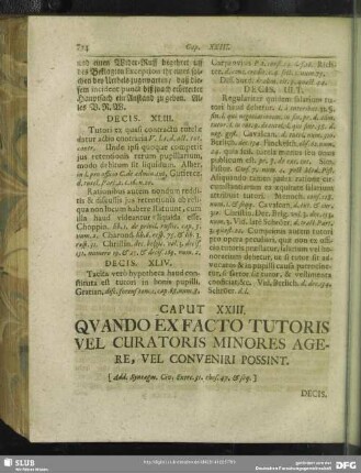 Caput XXIII. Quando Ex Facto Tutoris Vel Curatoris Minores Agere, Vel Conveniri Possint