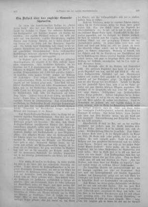 Ein Urtheil über das englische Gewerbe-Schulwesen.