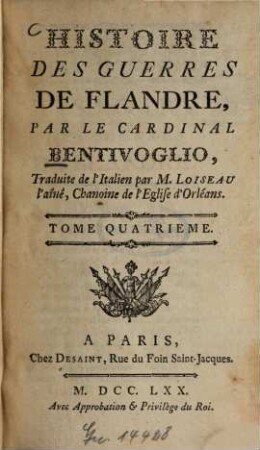 Histoire des guerres de Flandre. 4 (1770)
