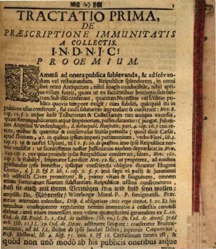 Tractatio Juridica De Præscriptione Immunitatis A Collectis