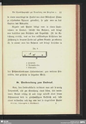 D. Vorbereitung zum Umdruck.