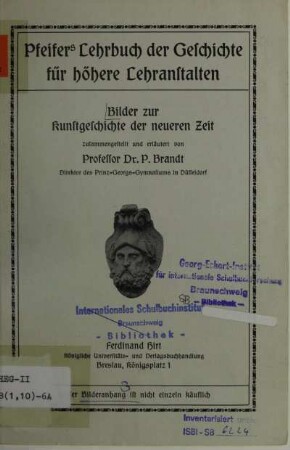 [Teil] 6, Bilderanh: Bilder zur Kunstgeschichte der neueren Zeit