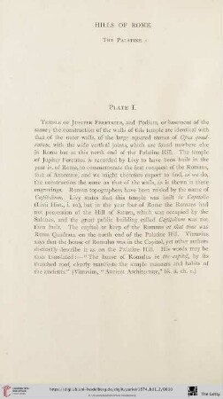 The Palatine (Plate I - X)