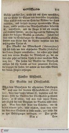 Fünfter Abschnitt: Die Muskeln des Oberschenkels