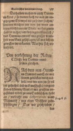 Von verkehrung der Reden Christi ...