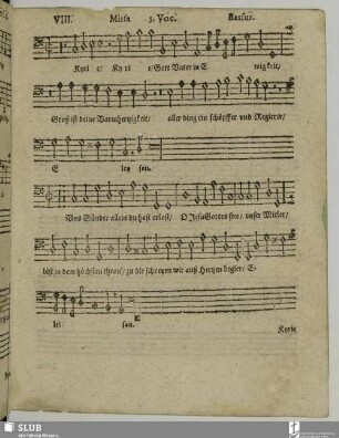 VIII. Kyrie Gott Vater in Ewigkeit