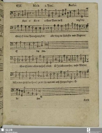 VIII. Kyrie Gott Vater in Ewigkeit