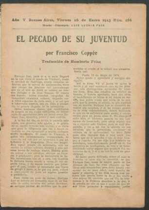 1923026600: El pecado de su juventud