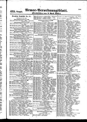 435.Ausgabe. Dienstag, 6. April 1915