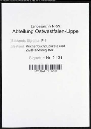 Kirchenbuchduplikat der evangelischen Gemeinde Werdohl, Kreis Altena (GHT 1874). (Gemeinde: Werdohl, Evangelische Gemeinde)