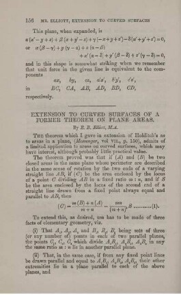 Extension to curved surfaces of a former theorem on plane areas.