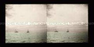 Blick von der Fram auf Meer und Schiffe