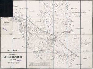 Mutterkarte von der Hoffeldmark Gorschendorf, D.A. Dargun