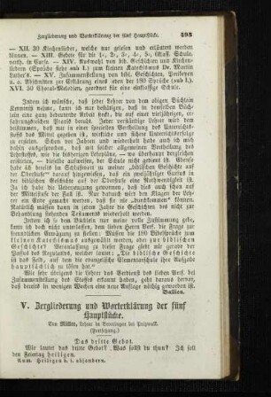 Zergliederung und Worterklärung der fünf Hauptstücke : (Fortsetzung)