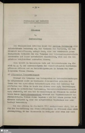 IV Probenahme und Methodik