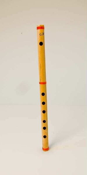 open transverse flute with finger holes