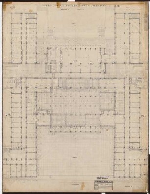 Reichsluftfahrtministerium, Berlin: Teilgrundriss L3/Q2/Q3 1:100 (EG/ 1. OG)