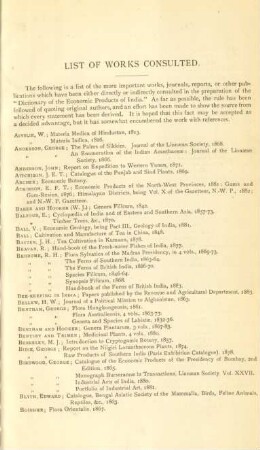 List of works consulted