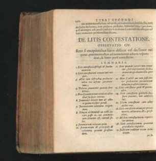 De Litis Contestatione. Observatio CIV.