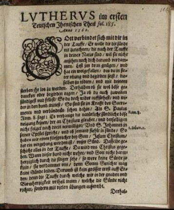 Lutherus im ersten Teutschen Ihenischen Theil ...