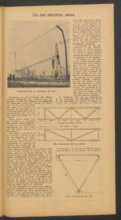 Un riel eléctrico aéreo