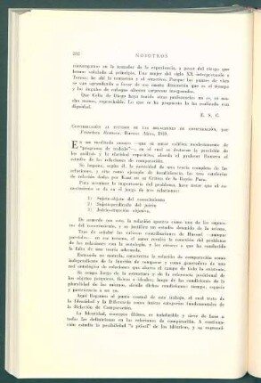 Contribución al estudio de las relaciones de comparación, por Francisco Romero