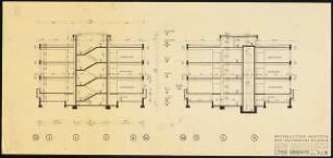 Physikalische Institute der Universität Köln: 1.Physik Querschnittschnitt 1:100, Blattnummer 006