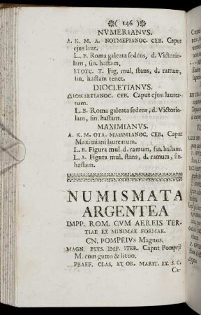 Numismata Argentea ...