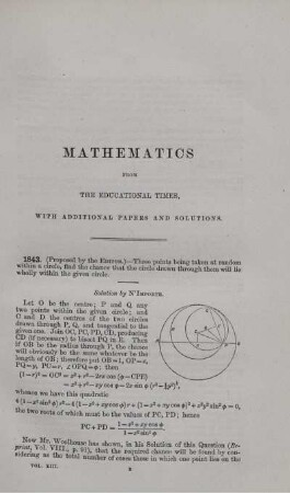 Mathematics from the educational times. [1843. - 2700.]
