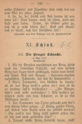 XI. Schluß