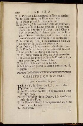 Chapitre Quinzieme