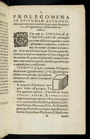 1-17, Prolegomena in Epitomen Astronomiae