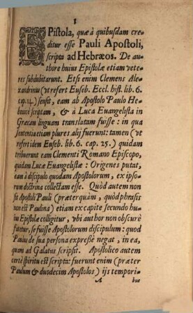 Epistola ad Hebraeos Iacobi, Prima et Secvnda Petri, Prima, Secunda, & tertia Ioannis, Iud[a]e & Apocalypsis Ioannis : Iuxta Veterem Seu Vulgatam Translationem, ad Graecum textum emendata ...