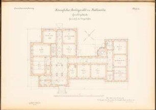 Amtsgerichts- und Gefängnisgebäude, Kattowitz: Gerichtsgebäude: Grundriss EG 1:100