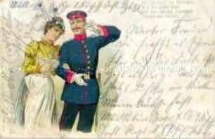 Soldat mit Dienstmädchen