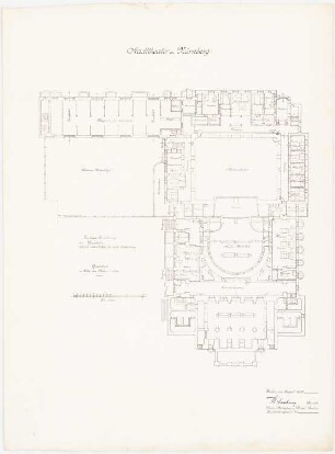 Stadttheater (auch: Opernhaus), Nürnberg: Grundriss UG 1:200