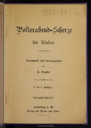 Polterabend-Scherze für Kinder