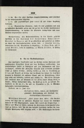 An die Volksschullehrer