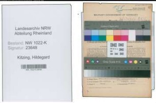 Entnazifizierung Hildegard Kitzing , geb. 02.11.1912 (Krankenschwester)