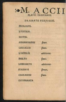 Dramatis Personae.