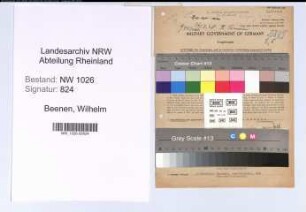 Entnazifizierung Wilhelm Beenen , geb. 12.03.1911 (Bauunternehmer)