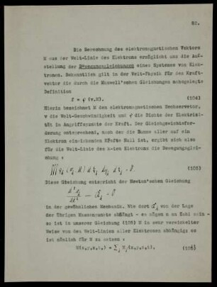Bewegungsgleichungen des n-Elektronenproblems