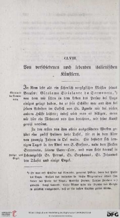 CLVIII. Von verschiedenen noch lebenden italienischen Künstlern
