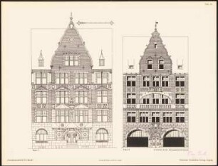 Fassadenentwürfe für Lübeck Das Ergebnis d. Wettbewerbes, ausgeschrieben d. d. Verein von Kunstfreunden zu Lübeck, bearb. v. Richard Landé, Leipzig 1901: Ansichten
